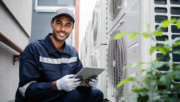 HVAC technician at work