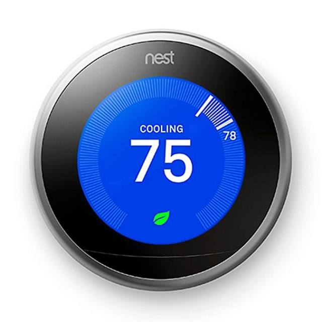 nest thermostat to monitor the temperature inside the house