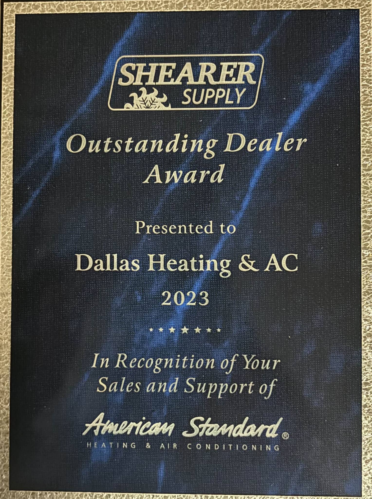 American Standard Award